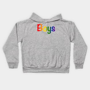 gay lgbt pride boys rainbow Kids Hoodie